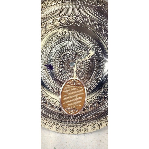 Argent Handmade Purple Silver Glass 2 Tier Serving Tray Stand Made in Turkey - Picture 12 of 15